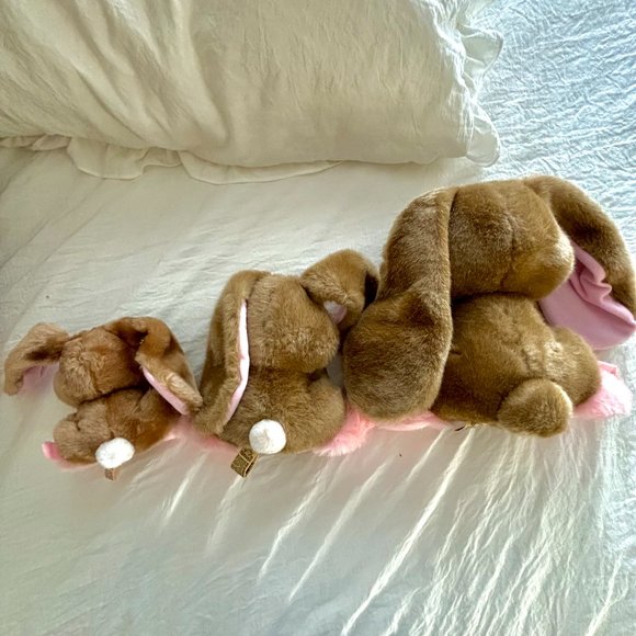 Vintage Hallmark White Crayola Easter Bunny Rabbit Plush Pink Overalls & Hat   T - Picture 6 of 10